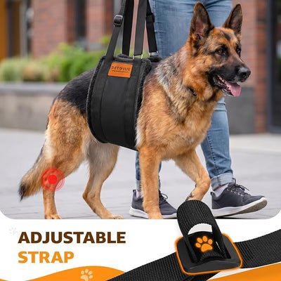 Dog Sling for Large Dogs Hind Leg Support, Magic Tape Dog Lift Harness, Soft Dog Support Harness for Back Legs, Hip Support Harness to Help Senior, Injured, Disabled and After ACL Surgery