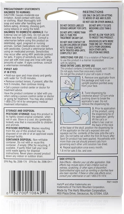 Hartz UltraGuard Pro Topical Flea & Tick Prevention for Cats and Kittens - 3 Monthly Treatments
