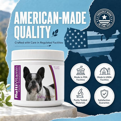 Healthy Breeds French Bulldog Multi-Vitamin Soft Chews 60 Count