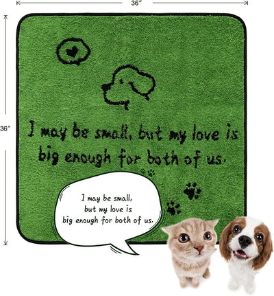 Qeils Reusable Dog Pee Pads, 2 Pack Super Absorbent & Leakproof Washable Puppy Pads with Soft Green Top Layer, for Potty Training, Crates, Couch, Car Seats & Pet Beds, 36"x 36"