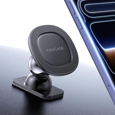 Miracase for MagSafe Car Mount【Strong Magnets】 Magnetic Phone Holder for Dashboard，360 Adjustable Car Phone Holder, Compatible with Garmin GPS iPhone Android and All Smartphones, Black