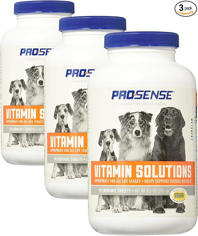 PRO·SENSE Vitamin Solutions, Chewable Tablets for Dogs, Helps Support Overall Wellness, 90 Count (Pack of 3)