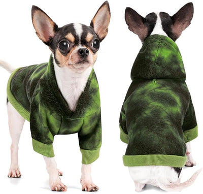 Vibrant Dog Hoodie with Convenient Leash Hole – Stylish and Cozy Sweatshirt for Small, Medium, and Large Dogs, Perfect for Walks, Casual Outings, and Everyday Comfort.Green S