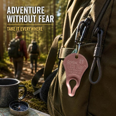The Original Tick Key - Tick Detaching Device - Portable, Safe and Highly Effective Tick Detaching Tool (Copper)