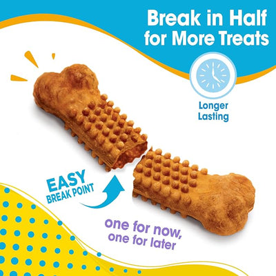 Nylabone Nubz Natural Dog Chew Treats for Puppies, Long Lasting Dog Bones Made in USA, Puppy Training Treats, Turkey & Sweet Potato Flavor, for Small Dogs Up to 25 lbs. (28 Count)