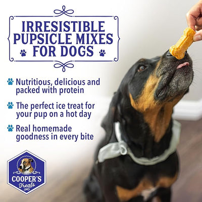 Cooper's Treats Beef and Cheddar Pupsicle Mix 14oz Bag and Lick Mat