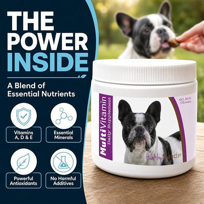 Healthy Breeds French Bulldog Multi-Vitamin Soft Chews 60 Count