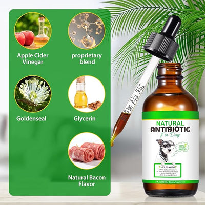 Dog Antibiotics, Natural Antibiotics for Dogs, Dog Multivitamin Herbal Supplements 60ml