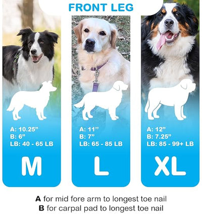 Standard Front Leg Brace for Dogs with Injuries, Arthritis, or Licking Prevention, Durable & Lightweight Post-Surgery Protection for Pets - XL