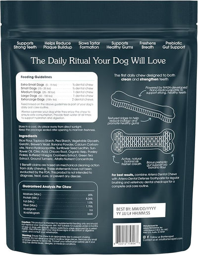 Arterra Pet Science Dental Chews for Dogs with Nano-Nydroxyapatite, 14Count