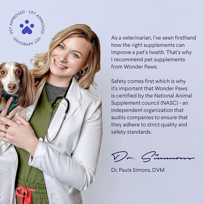 WONDER PAWS Premium Liquid Glucosamine for Dogs Strength Joint Support, Flexibility, Cartilage & Mobility - Hip and Joint Supplement with Chondroitin, MSM, Collagen & Hyaluronic Acid (32 Oz)