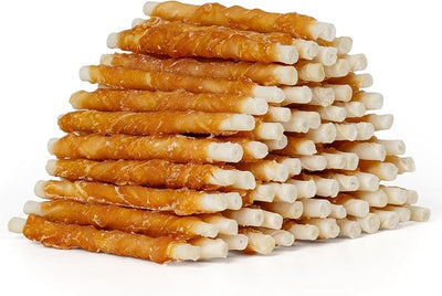 MON2SUN 5 Inch Chicken Wrapped Rawhide Sticks, 75 Count Long Lasting Chew Treats for Puppy & Small Dogs, High Protein, No Artificial Colors, 31.75 oz