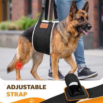 Dog Sling for Back Legs, Dog Lift Harness, Magic Tape Dog Sling for Large Dogs Hind Leg Support, Elderly Dog Lifter, Assist Canie Hip Arthritis K9 Cruciate Ligament Rehabilitation (Small)