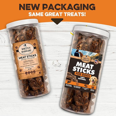 BRUTUS & BARNABY Dehydrated Lung Dog Treats & Cat Treats - 12oz USA Beef & Turkey Organ Meat Sticks - High Protein, Grain Free, Natural Training Treats for Dogs & Cats