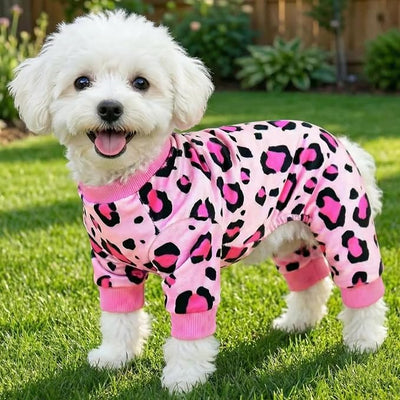 Vet-Approved Dog Pajamas Onesie for Large Medium Dog Pjs, Ultra-Premium Hypoallergenic Polyester, Lightweight, Breathable & Won't Overheat, Gentler on Skin, Size 3XL (Pet: 26-33lbs)