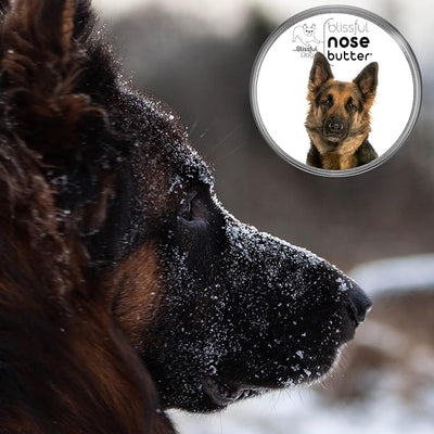 The Blissful Dog German Shepherd Nose Butter, Versatile Dog Nose Balm for Dry Nose, Handcrafted Nose Moisturizer, Easy-to-Apply Dog Essentials, Unscented, 4 oz.