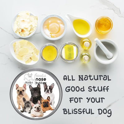 The Blissful Dog French Bulldog Nose Butter, Versatile Dog Nose Balm for Dry Nose, Handcrafted Nose Moisturizer, Easy-to-Apply Dog Essentials, Unscented, 8 oz.