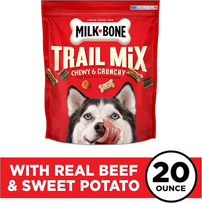 Milk-Bone Trail Mix Dog Treats, Real Beef & Sweet Potato Flavor, 20 Ounces