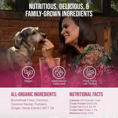 Blanche - 42 Dog Calming Treats - Stress & Relaxation Support - Natural Vegan Hemp Calming Chews for Dogs with Coconut Oil