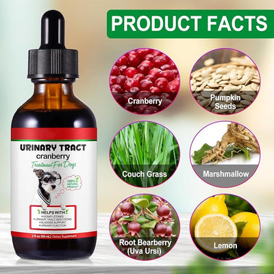 Urinary Tract for Dogs, Dog Urinary Tract Infection Treatment Drops Supports Bladder, Kidney Stone and Dog UTI, Pet Supplies Health Care, Bacon Flavor- 60ml / 2.02oz