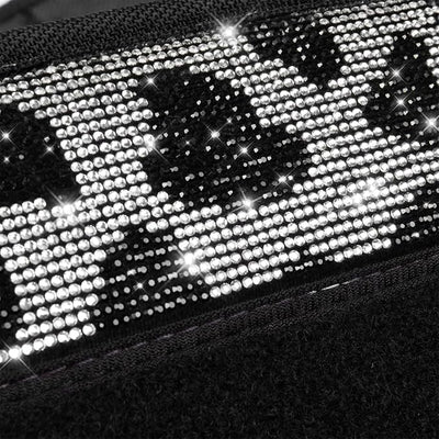CAR PASS Bling Cow Car Mats Rhinestones Diamond Waterproof Floor Mat Crystal Sparkly Shining Glitter Carpet Anti-Slip PVC Heel Pad, Universal Fit Automotive SUV,Sedan,4pcs Girly Women, Cow Diamond
