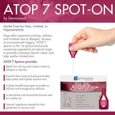 Dermoscent ATOP 7 Spot-On for Large Dogs 45 to 90 lbs (20-40 kg)