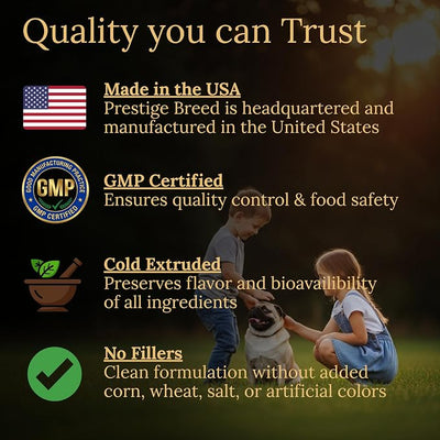 Multivitamins, Balanced Nutrition for Your Pug, 90 Count, Made in the USA with Real Bacon