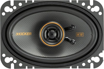 KICKER 51KSC4604 KS-Series 4x6 Coaxial Speakers with .5" tweeters, 4-Ohm, Pair