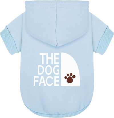 Paiaite Light Blue Chihuahua Dog Hoodie: Keep Your Pup Warm and Stylish with a 'The Dog Face' Printed Sweatshirt Pet Clothes, and Sweater Coat All in One Perfect for Winter and Cool Summer Nights! L