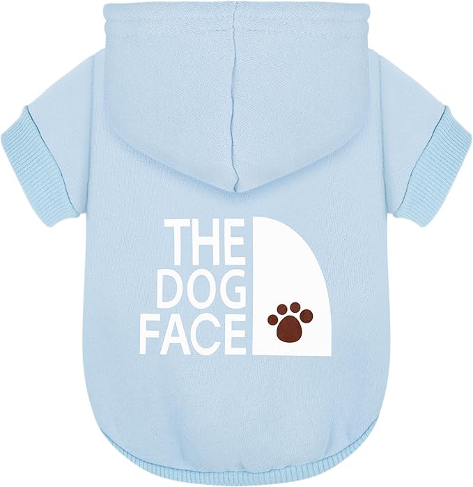 Paiaite Light Blue Chihuahua Dog Hoodie: Keep Your Pup Warm and Stylish with a 'The Dog Face' Printed Sweatshirt Pet Clothes, and Sweater Coat All in One Perfect for Winter and Cool Summer Nights! XL