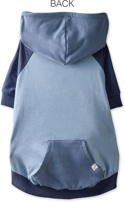 Pet Passion Rocky – The Original Lightweight Hooded Tee 100% Organic Cotton Dog Hoodie Pet Coat Sweater for All Sized Dogs, Original Navy Colorblock, Medium (20-45 lbs)