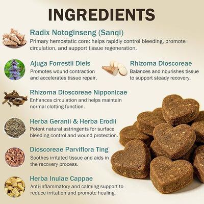 Yunnan Sanqi for Dogs Soft Chew for Hemangiosarcoma, Hemoabdomen, Pericardial Effusion, Cancer Bleeding, Severe Bruising, Ulcer-Related Bleeding, Bloody Stools - 90 Soft Chews