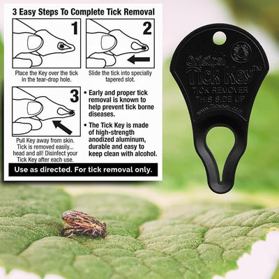 The Original Tick Key Tick Removal Device - Portable, Safe and Highly Effective Tick Removal Tool - Assorted Colors 6 Pack