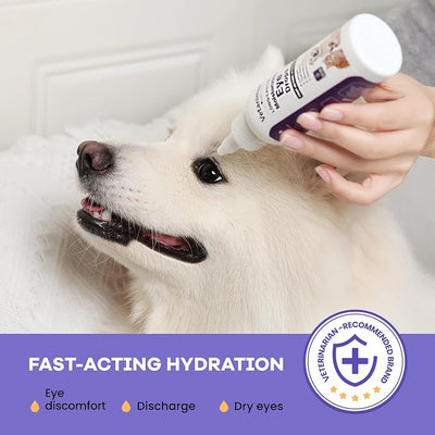 Refreshing Moisturizing Eye Drops 150ml/5 fl.oz for Dogs, Cats, and Livestock Fast-Acting Hydration 2 Bottle Set