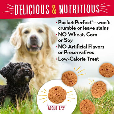 Charlee Bear Crunchy Dog Training Treats, Low Calorie (3 Kcal), Grain Free Natural Mini Dog Treats for Puppies, Small, Medium & Large Dogs, USA Made, Healthy 3 Flavor Variety Pack 8oz (6-Pack)