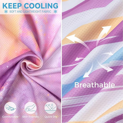 cyeollo 2pack Dog Shirt Cooling Breathable Sleeveless Summer Clothes for Dogs, Intant Cool T Shirts for Small Dogs, Purple XL