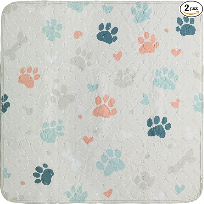 PUPIBOO Washable Pee Pads for Dogs and Cats - Super Absorbent Reusable Puppy Training Pads - 100% Waterproof, Leak-Proof & Non-Slip Whelping Pads for Pet Housebreaking