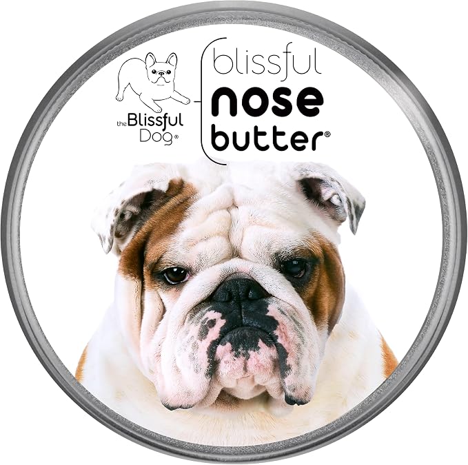 The Blissful Dog Bulldog Nose Butter, Versatile Dog Nose Balm for Dry Nose, Handcrafted Nose Moisturizer, Easy-to-Apply Dog Essentials, Unscented, 16 oz.
