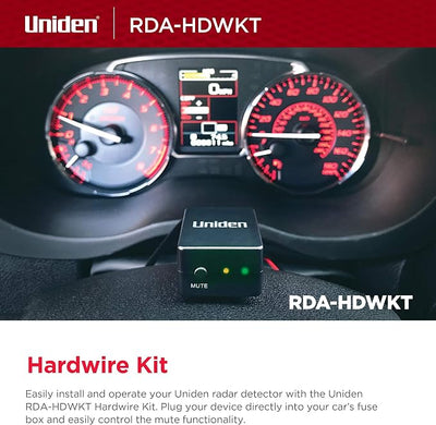 Uniden RDA-HDWKT Radar Detector Smart Hardwire Kit with Mute/Mark Button, LED Alert and Power LED R8w, R8, R7, R4w, R4, R3, R1, DFR9, DFR9BLK, DFR8, DFR7 and DFR6
