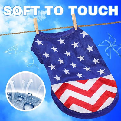American Flag Inspired Dog Vest: Perfect Dog Shirt, Ideal Tank Top for Everyday Wear, Independence Day Celebrations Quality Materials for a Cute and Stylish Look Classic Blue Star XL