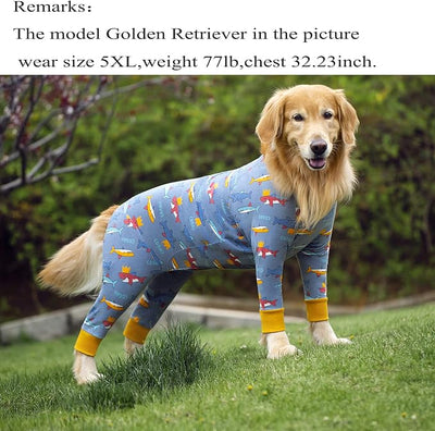 Dog Recovery Suit After Surgery Female Male, Medium Large Dog Neuter Shirt Cone Alternatives Prevent Licking Surgical Onesies (Grey Shark, 3XL)