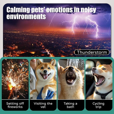 Dog Calming Hoodie, Hematoma Ear Wrap, Quiet Head Cover Sleeves Ear Covers for Bath, Thunderstorms