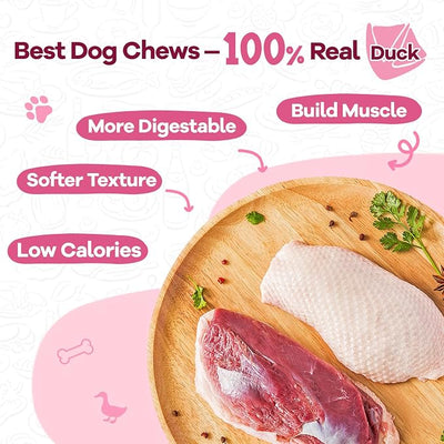 PAWUP Duck Dog Treats, Calcium Bones Chews, Sausage with Cheese 12.5 oz
