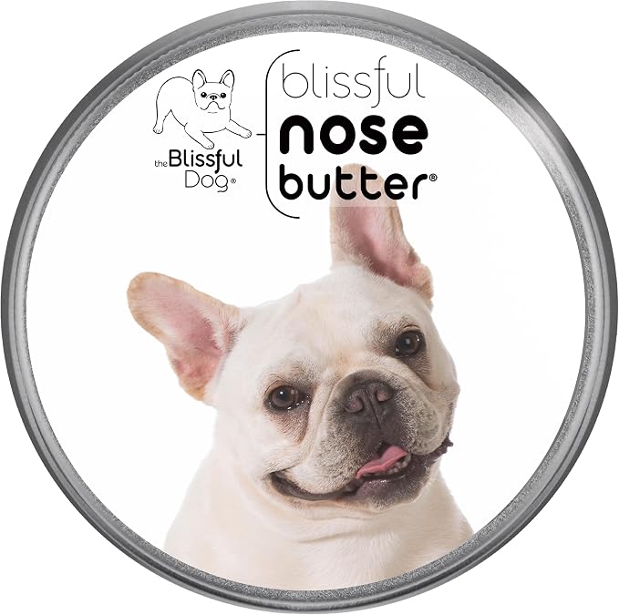 The Blissful Dog Cream French Bulldog Nose Butter, Versatile Dog Nose Balm for Dry Nose, Handcrafted Nose Moisturizer, Easy-to-Apply Dog Essentials, Unscented, 4 oz.