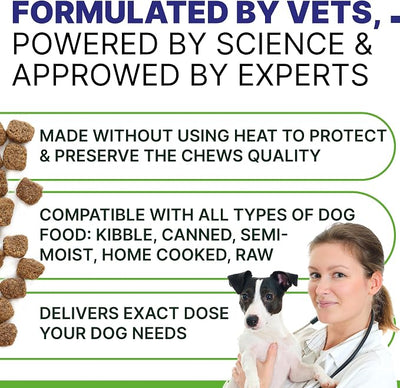 NO Poo Chews for Dogs - Prevent Dog Poop Eating - Coprophagia Treatment - Stool Eating Deterrent - Digestive Health + Breath Aid/Probiotics & Enzymes - Made in USA - 120 Treats