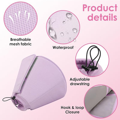 AOFITEE Soft Dog Cone Collar, Adjustable Cone for Dogs to Stop Licking, Dog Cones for Small Medium Large Dogs, Breathable Elizabethan Collar Wound Healing After Surgery(Purple,S)