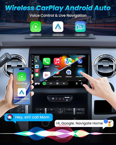 4G RAM 64G ROM Car Radio for Ford F150 2009-2014: Upgrade 9" 1280 * 800 HD Touchscreen Stereo - Wireless Carplay Android Auto GPS 5G WiFi GPS Navigation Bluetooth EQ FM RDS Backup Camera