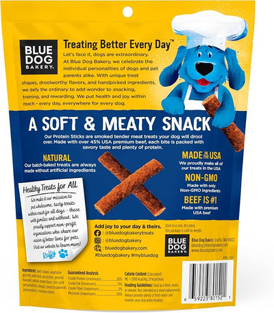 Blue Dog Bakery Protein Jerky Meat Sticks, Made w/USA Beef #1 Ingredient, Healthy Dog Treats, All Natural, 6 oz (Pack of 1)