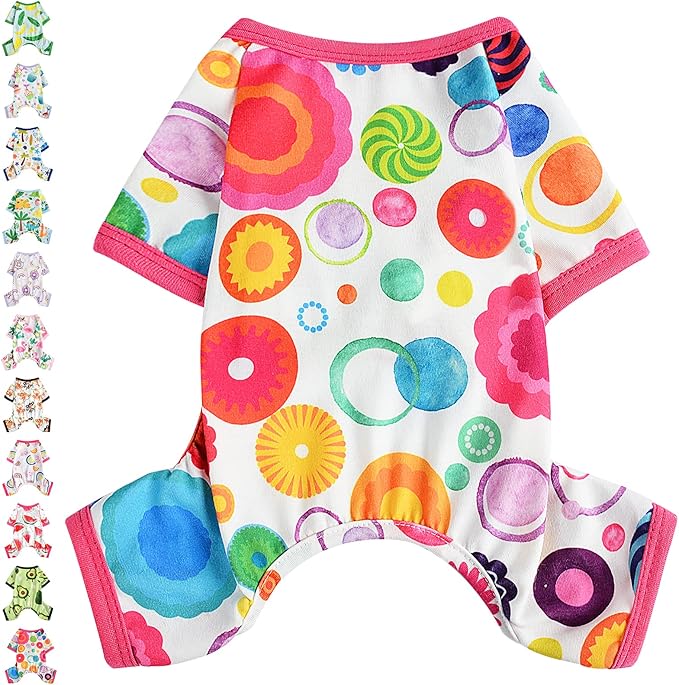 Dog Pajamas Pjs Soft Stretchy Dog Clothes for Small Dogs Girl Boy Medium Size Dogs Spring Summer Puppy Clothes Doggie Onesies Cat Pet Jammies Outfit
