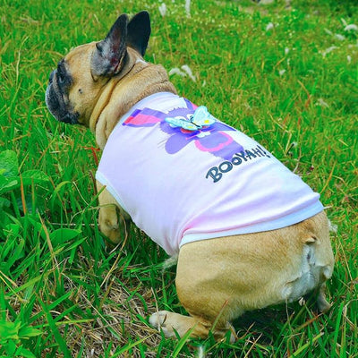 iChoue English Bulldog Shirts for Dogs Cartoon Bunny Print Clothes Easter Outfits Costumes Rabbit Vests Cotton Tank Tops American Bully - Pink/XXLarge